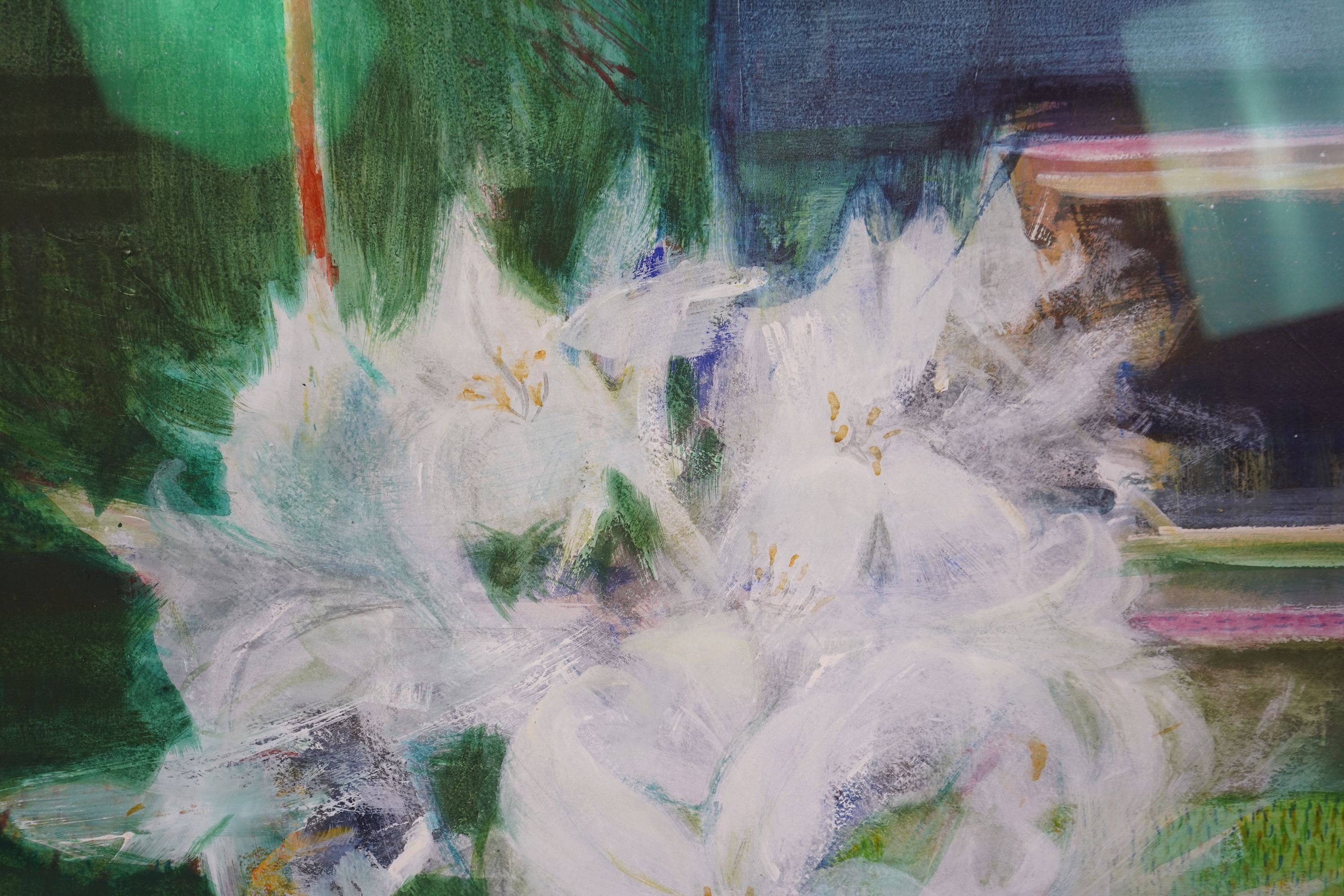 John Houston OBE, RSA, 1930-2008, 'Lilies and Garden'